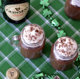 TARROS DE TARTA GUINNESS CON CREMA DE CACAHUETE